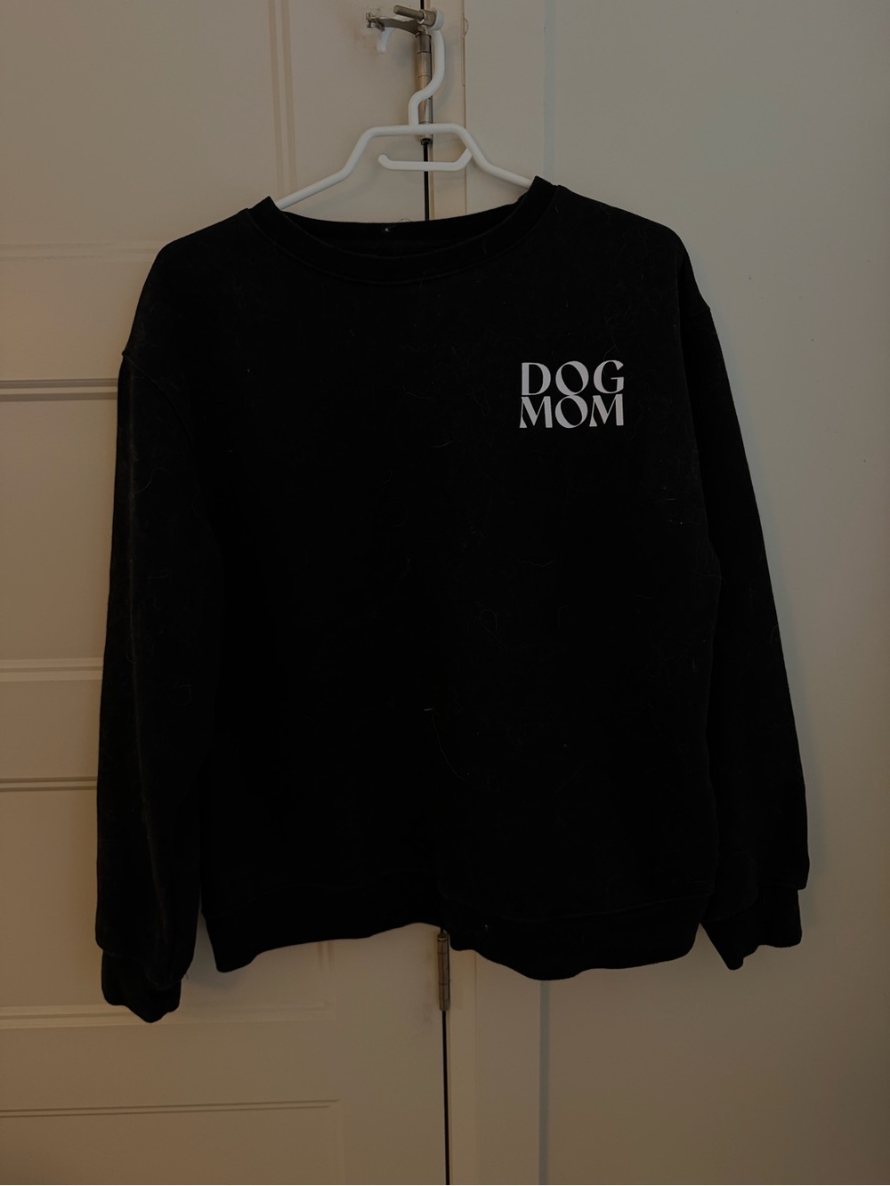 Dog Mom Black Crewneck Sweatshirt - Brunette the Label